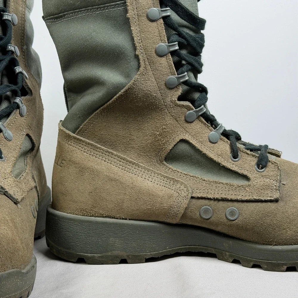 Belleville 600 ST Mens Green Steel Toe Military Combat Boots Size 13 R USA